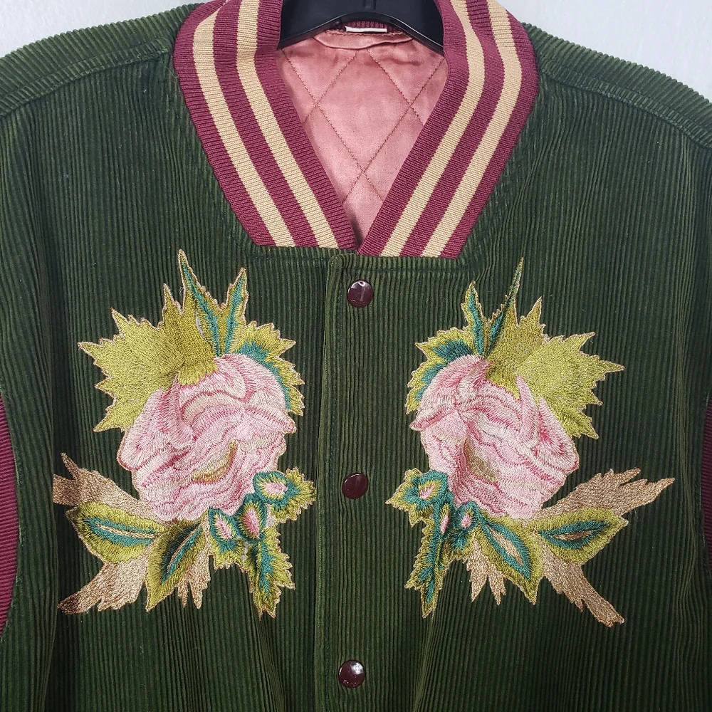 Gucci Bomber Tiger Modern Future Corduroy Mad Cat Green Tan Varsity Y2K Vintage